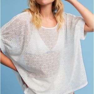 Akemi + Kim White Bratton Lace Top ✨ Anthropologie